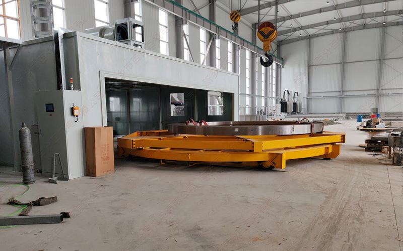 環(huán)保設(shè)備噴砂房配套的有軌電動(dòng)轉(zhuǎn)運(yùn)車(chē)：效率、安全、環(huán)保